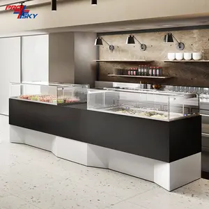 PROSKY Display Yogurt Ice Cream Display Case Ice Cream Display