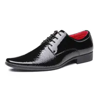 Terbaru Bahasa Italia Oxford Sepatu untuk Pria Mewah Kulit Paten Sepatu Pernikahan Menunjuk Toe Sepatu Klasik Derby Plus Ukuran 38-48