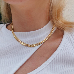 Hip Hop Damen- und Herren-Trendige Dicke Kette Edelstahl Halskette Gold und Silber Cuban Chain Schmuck Accessoires Heißer Verkauf - Product Image 6