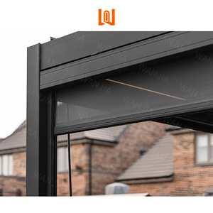 Thanh lịch đương đại pergola tự động điện Flap cửa chớp vườn sang trọng cư trú bên hồ bơi cao cấp nhôm pergola - Product Image 4