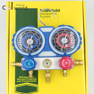 Set di Manometri Doppi per Test Refrigeranti R410A R22 R134A R404A, Misuratore di Pressione per Refrigerazione - Product Image 2