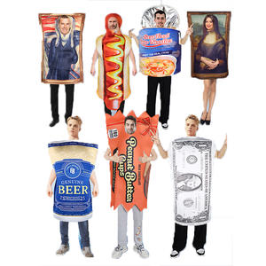 Vente flash Halloween, costume de fête de style <span class=keywords><strong>anime</strong></span>, bière amusante, spoof, barre de chocolat au beurre de cacahuète, combinaison de costume unisexe - Product Image 1