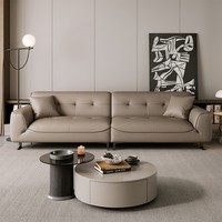 Canapé Modulaire en Cuir Véritable Moderne TJS2377 avec Cadre en Bois Massif et Mousse Haute Densité pour Salon et Hôtel – Offre VIP