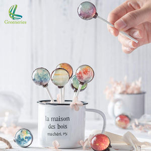 Color personalizado de grado alimenticio de papel de café piruleta larga Pop Sucker Sticks papel para pastel Topper DIY fruta casera caramelo Chocolate - Product Image 1