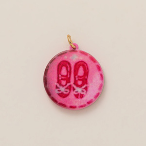 Charmes en émail personnalisés, art de jardin peint à la main, miniature durable, design de fleurs en forme de cœur - Product Image 4