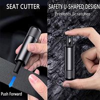 Marteau de sécurité brise-vitre et coupe-ceinture, modèle 2026 amélioré, outil d'évasion d'urgence 2-en-1 pour voiture