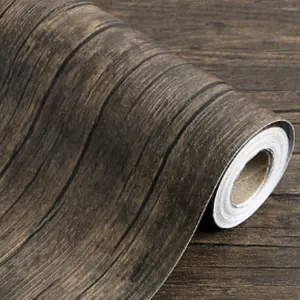 UDK PVC 3D Self Adhesive Korea Wood Grain Decorative Film Water-proof Wallpaper for Furniture Renovation