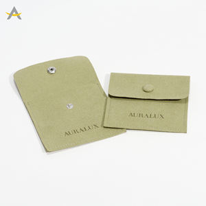 Pochette pour Bijoux en Microfibre à Bouton Pression avec Logo Personnalisé Auralux - Product Image 5