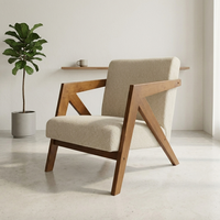 Fauteuil de salon moderne en bois massif, personnalisable et démontable, idéal pour le salon – Meilleure vente