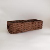 Panier de rangement en corde de papier tressée - Style nordique, design rectangulaire pour l'organisation de la maison, les cosmétiques, les petits articles, les collations de cuisine