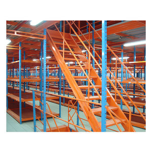 Heavy Duty đa <span class=keywords><strong>Tier</strong></span> Thép Grating tầng lửng nền tảng lửng Kệ hệ thống Pallet GIá hỗ trợ lửng - Product Image 3