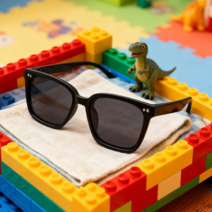 Lunettes de soleil rectangulaires pour enfants, monture complète, polarisées, protection solaire UV400, mode unisexe, 23050 - Product Image 1