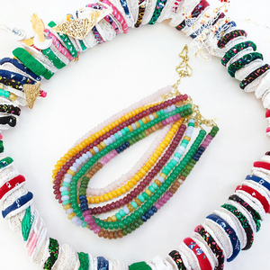 Collar de Cuarzo Rosa y Jade Morado Bohemio Hecho a Mano de Alta Calidad con Cuentas de Ábaco de Piedra Natural, Cadena para Clavícula, Regalo - Product Image 3