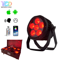 WEDOSTAGE 4/6/10 pièces Projecteur LED Par étanche IP65 DMX512 Slim 6x18W RGBWA+UV pour Mariage, Fête, Concert, Bar, Spectacle Extérieur