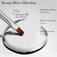 Doublure en métal doré argenté miroir de haute qualité Collection de vernis à ongles en gel métallique Marque unique OEM/ODM personnalisée privée gratuite
