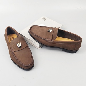 Chaussures en cuir de vachette respirantes, anti-odeurs, nouvelles chaussures décontractées et élégantes pour hommes, à enfiler, en gros, avec semelle en tendon de bœuf - Product Image 3