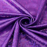 Tissu métallique effet verre brisé 180 g/m² extensible dans les 4 sens avec impression foil, 95 % polyester 5 % élasthanne, pour vêtements de danse