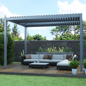 Premium qualità Custom cortile/giardino/patio Louvre Pergola retrattile tetto bioclimatico Pergola in alluminio con tetto scorrevole - Product Image 2