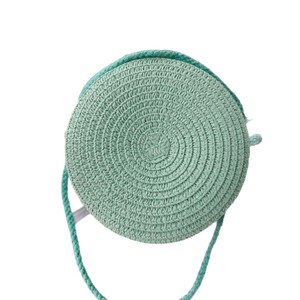 Mini bolso de hombro cruzado para mujer Kidsren, bolso de paja de princesa de estilo lujoso, poliéster, lindo caramelo, celebridad de Internet, 'bolso desnudo' - Product Image 1