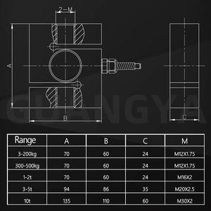 SMRTE Zug-Druck-Sensor Quadratische S-Typ Wägezelle 0,1% Genauigkeit 15V Ausgang Kraftmessung Wiegen Trichterwaage - Product Image 2