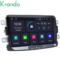 Krando Android 10.0 8 pouces autoradio DVD lecteur multimédia pour Renault Dacia Sandero Duster 2012-2013 unité principale Auto GPS tablette