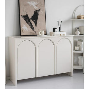 Armadi da soggiorno in legno bianco nordico credenza a Buffet Server portabottiglie Console Bar Cabinet mobili per la casa - Product Image 1