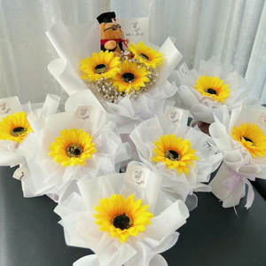 Bouquet de tournesols artificiels 70 cm, décoration de mariage, accessoire de décoration pour la maison - Product Image 2