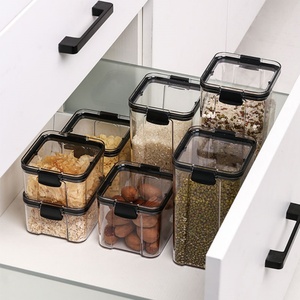 Eco-Friendly Fridge Plastic Organizer Modern Design <b>Stackable</b> Food <b>Storage</b> Boxes Bins with Lid Healthy Preservation Features - Product Image 1