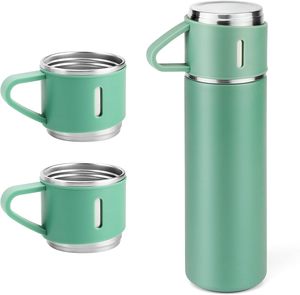 Christmas Gift 3pcs Outdoor Travel Coffee Tea Thermos Vacuum <b>Flask</b> Stainless Steel Water Bottle Gift Set With 2 Cup - Product Image 5