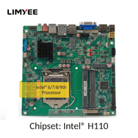 Produsen LIMYEE X86 Mini ITX Industrial Motherboard Intel H110 64GB Triple Asynchronous/Synchronous Terintegrasi Produk Baru
