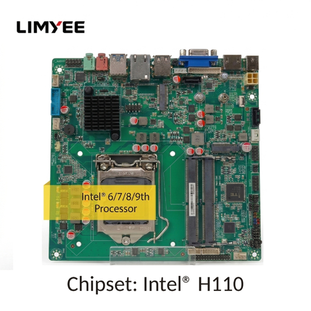 Manufacturer LIMYEE X86 Mini ITX Industrial Motherboard Intel H110 64GB Triple Asynchronous/Synchronous Integrated New Product