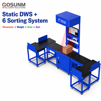 Nueva Máquina de Pesaje de Alta Precisión con Escaneo Estático DWS, Clasificación, Dimensionamiento, Lectura de Códigos de Barras, 6 Puertos, Capacidad de 100g-15kg, 3000/h