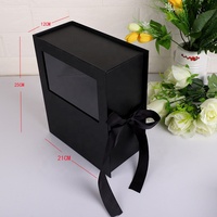 Vente en gros de coffret d'emballage cadeau personnalisé pour la Saint-Valentin avec fenêtre coffret de roses à savon amour éternel PVC transparent avec fenêtre