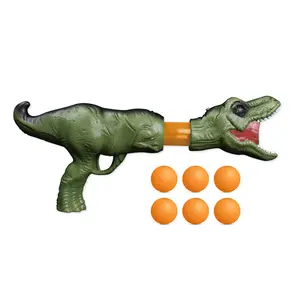 EPT Kids Air Pressure Pump Dinosaur Target Shooting Game Toy Gun EVA Soft Foam Ball Bullet Gun