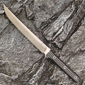 มีดต่อสู้ SwampMouse DIY รุ่นปรับแต่งได้ คุณภาพสูง ใบมีดเหล็กกล้าไร้สนิม ด้ามจับ G10 สำหรับใช้งานกลางแจ้ง พร้อมปลอกมีด - Product Image 4