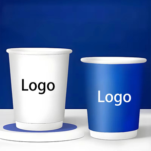 Gobelets à café jetables en papier de qualité alimentaire, recyclables, personnalisables, vente chaude, bon marché, avec couvercles - Product Image 1