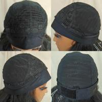 Perruque synthétique 14 pouces à ondulations rebondissantes et bouclées avec bandeau, petites boucles moelleuses, résistante à la chaleur, pour femmes noires africaines, en fibre, pas chère