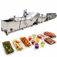 Chaîne de production de pasteurisation automatique à bain-marie continu de type bande pour cornichons emballés et sauces en conserve
