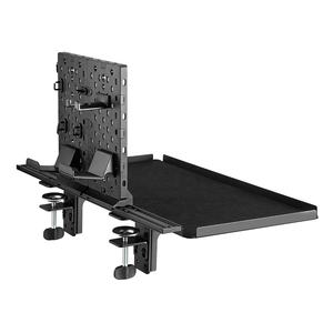 DET-2 plateaux d'extension de bureau en métal avec panneau perforé, rangement de bureau de jeu, organisateur de bureau, Table de gestion, panneau de cheville - Product Image 1