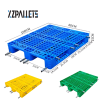 Palette en plastique robuste 1000x800, nouvelle palette industrielle empilable pour la logistique et l'entreposage