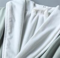 Peignoir en coton gaufré 100 % de haute qualité pour femme, col châle, manches longues, longueur intégrale, doux, respirant, écologique, option personnalisée