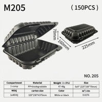 Contenants à emporter en bambou pliables à 3 compartiments, sans BPA, design breveté, 1000 ml, boîtes à lunch pour la restauration
