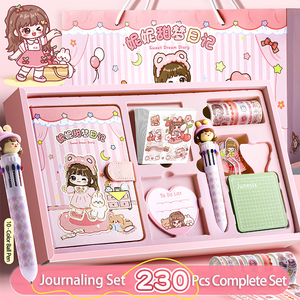 Adorable Stationery Gift Box <strong>Kawaii</strong> Notebook Gel <strong>Pen</strong> Decorative Stickers Washi Tape for Students - Product Image 2