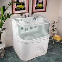 Baignoire autoportante en acrylique rentable pour animaux de compagnie pour le toilettage d'animaux de compagnie Baignoire de massage durable pour petits animaux