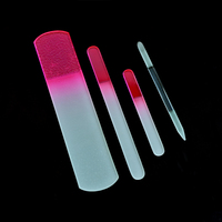 Ensemble de manucure et pédicure, limes à ongles en verre et Design Premium, cuticules, lime à pied en verre