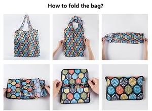 Reusable Grocery Shopping <b>Bags</b> <b>Foldable</b> Tote <b>Bags</b> with Attached Pouch Machine Washable Nylon Shopping Totes for Groceries Travel - Product Image 3