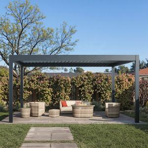 Pergola moderne bioclimatique en aluminium 3x3 3x4 <span class=keywords><strong>6x3</strong></span> 6x4 Gazebo de patio automatique avec ouverture Pavillon à toit à persiennes pour l'extérieur - Product Image 3