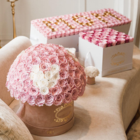 Rose Éternelle en Tête de Champignon pour le Nouvel An Chinois, la Saint-Valentin, la Fête des Mères, Cadeau pour Filles, Rose de Confession, Bouquet Câlin