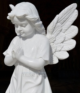 Statues de Cherub <span class=keywords><strong>gardien</strong></span> <span class=keywords><strong>en</strong></span> marbre blanc, <span class=keywords><strong>statue</strong></span> d'église, <span class=keywords><strong>jardin</strong></span>, <span class=keywords><strong>pierre</strong></span> de prière, petit <span class=keywords><strong>ange</strong></span>, à vendre - Product Image 5