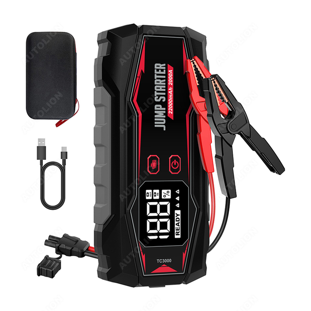 22000mAh Car Jump Starter Power Bank 2000A Peak 12V Portable Battery Charger Auto Emergency Booster Starting Device